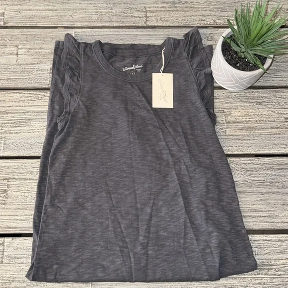 Women’s Good Threads Frilled Sleeved Long Dress, Gray, Sz XS - Picture 2 of 4